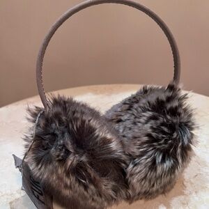 Restoration Hardware RH Wolf Faux Fur Earmuffs NWT